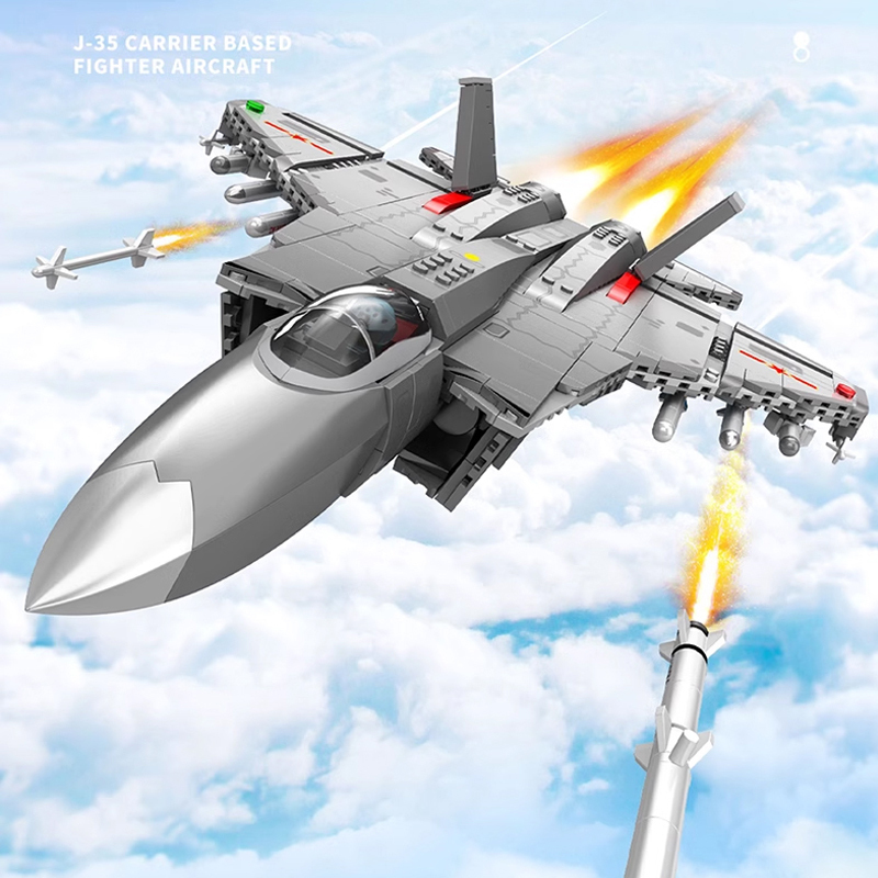 SEMBO 202191 Military J-35 FIGHTER Building Blocks 1109±pcs Bricks from China.