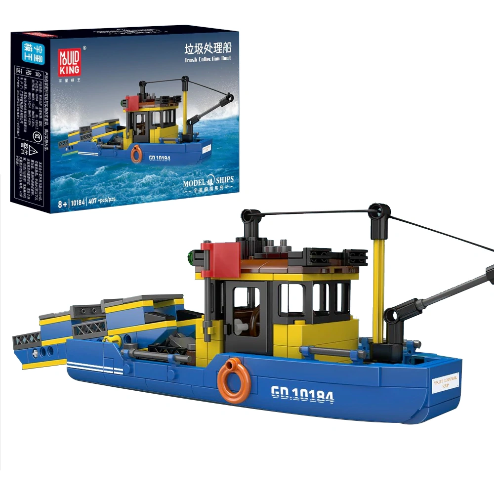 MouldKing 10184 Trash Collection Boat Technic