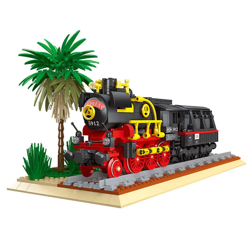 JIESTAR 59008 Steam Locomotive Creator Expert Building Blocks 676±pcs Bricks Toys Model From China