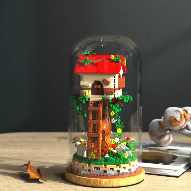 {With Light} GEJIA 6067 Romantic Small House Building Blocks 1166±pcs Bricks from China.