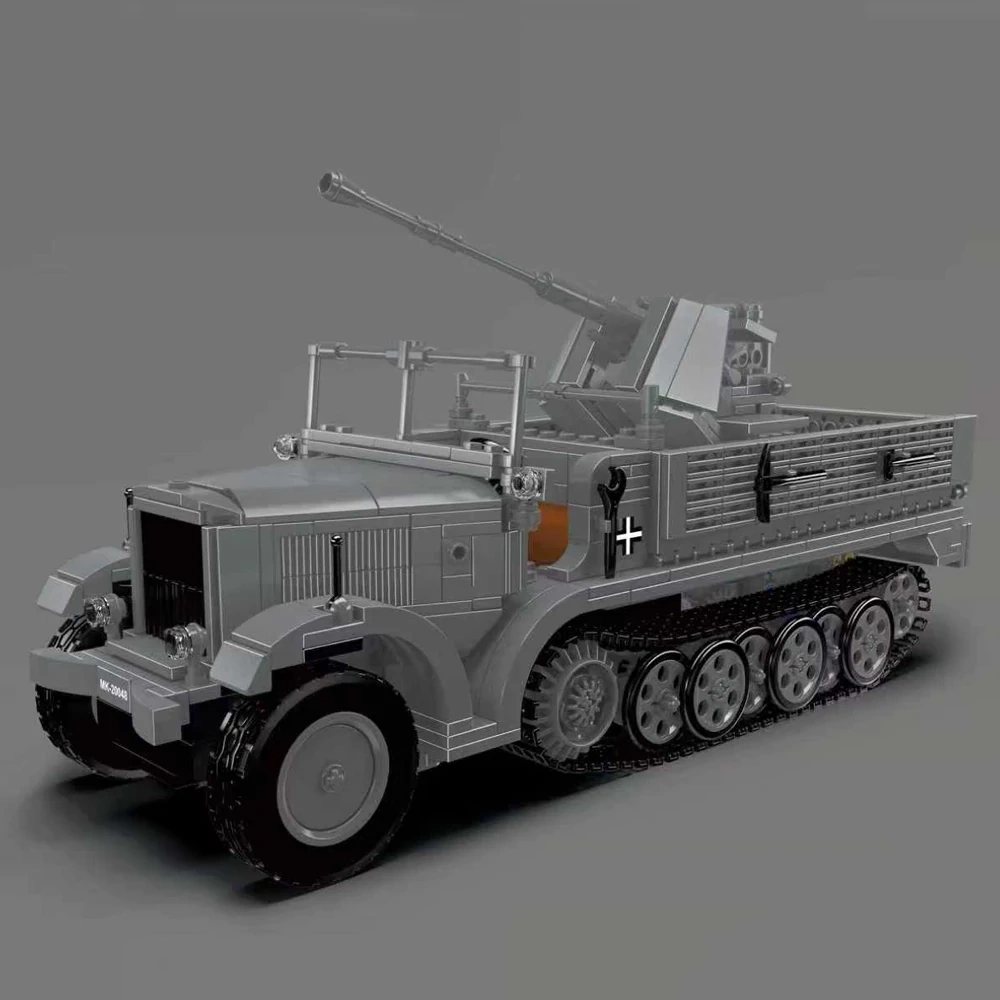 MouldKing 20048 German 3.7cm Flak Half-Track Vehicle Military