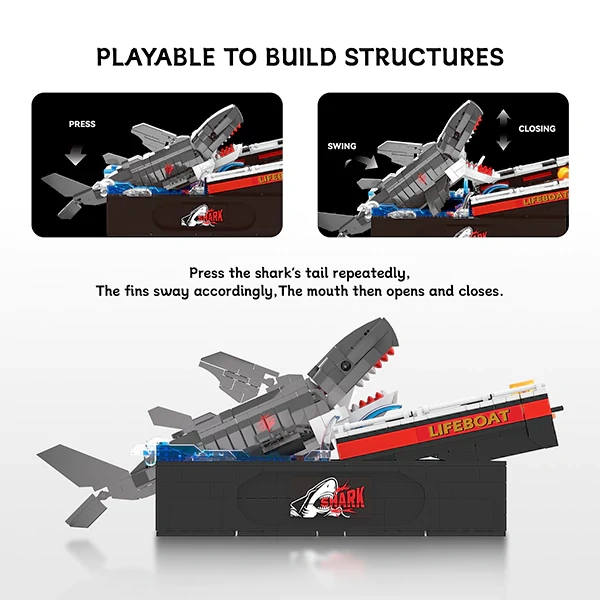 [Pre-sale] WGC 10801 Great White Shark Attack Scene Creator Expert