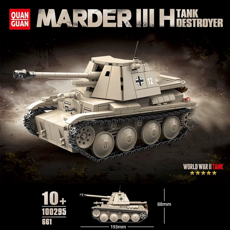 [Deal] QUANGUAN 100295 MARDER III H DESTROYER Tank Military