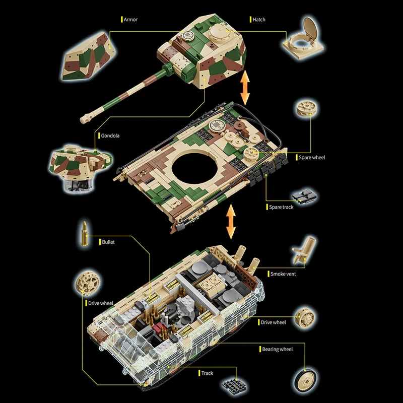 12GO 97002 PANZER MEDIUM G-TYPE TANK Military