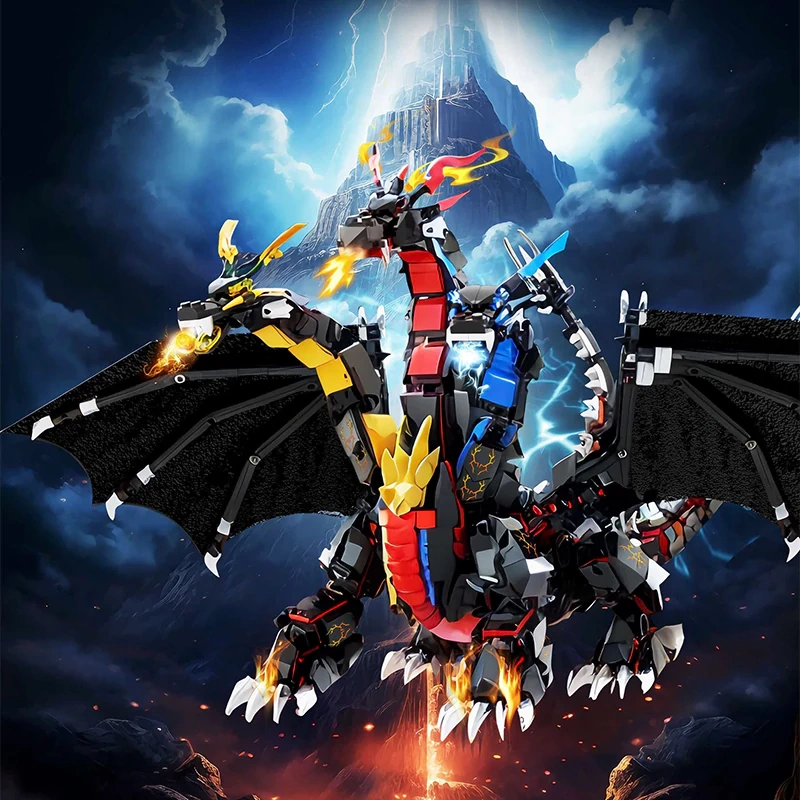 ZHEGAO 662035 Hydreigon Dragon Monster Dinosaur