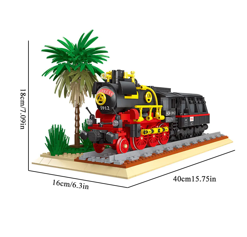 JIESTAR 59008 Steam Locomotive Creator Expert Building Blocks 676±pcs Bricks Toys Model From China