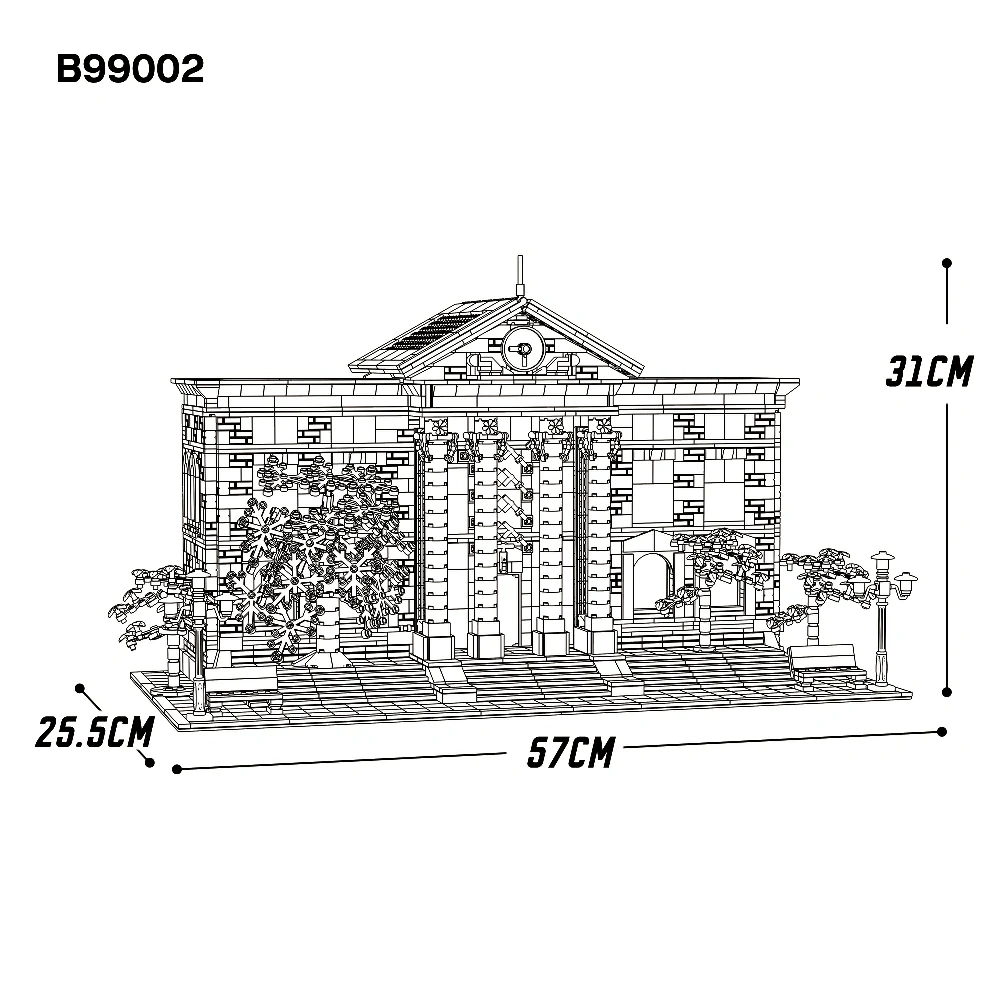 FALAGIL B99002 Modular Back To The Future Courthouse Movie