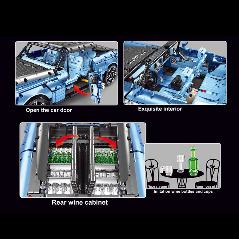 TAIGAOLE T5018 MOC Technic Rolls-Royce Boat Tail Sports Car model building blocks 2903pcs bricks without Motor ship from China