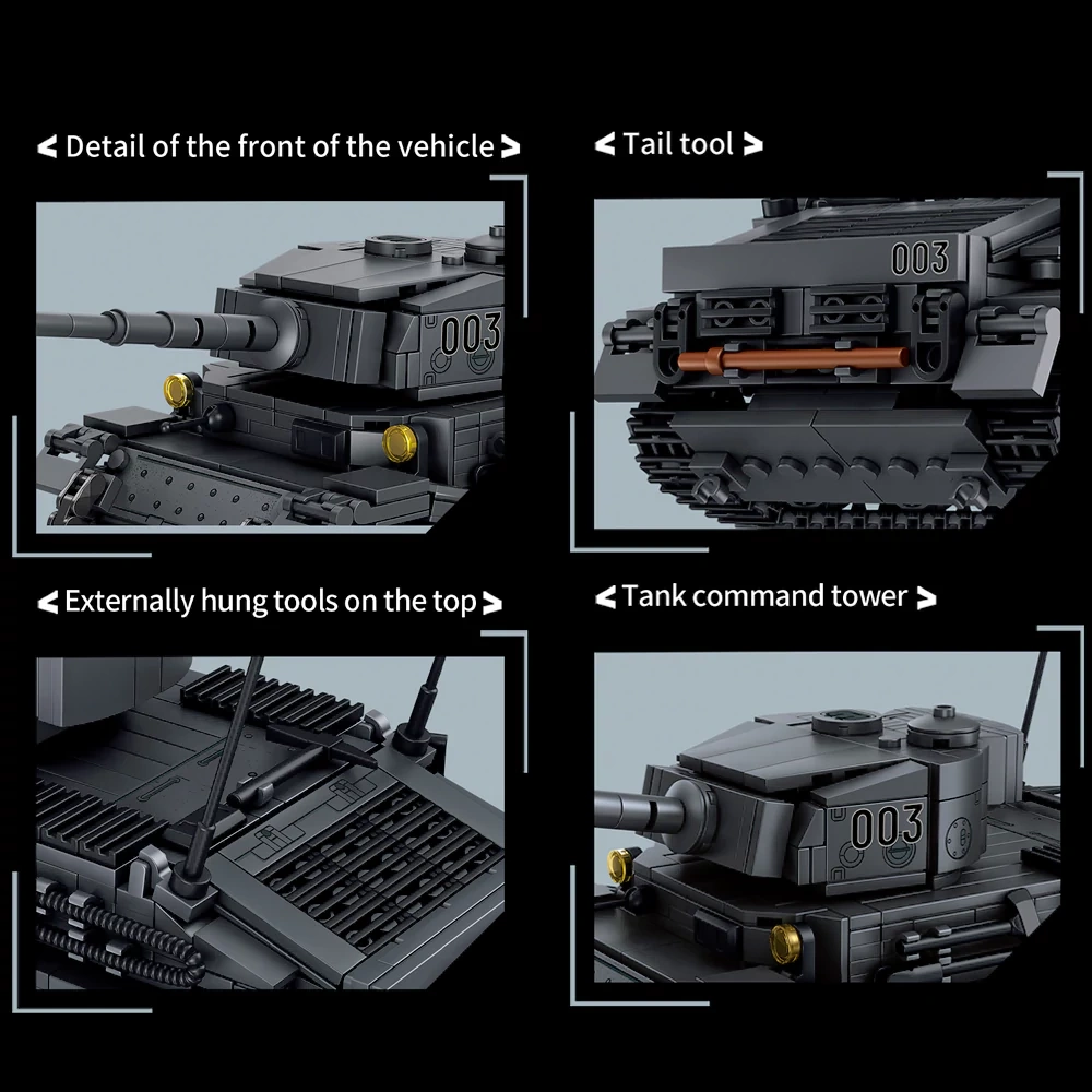 Leyi 66095 Porsche Tiger TANK Military