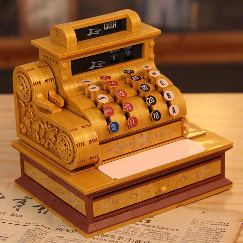 {Mini Bricks} ZHEGAO 00387 Creator Expert Vintage Cash Register Building Blocks 1630pcs Bricks Toys From China Delivey.