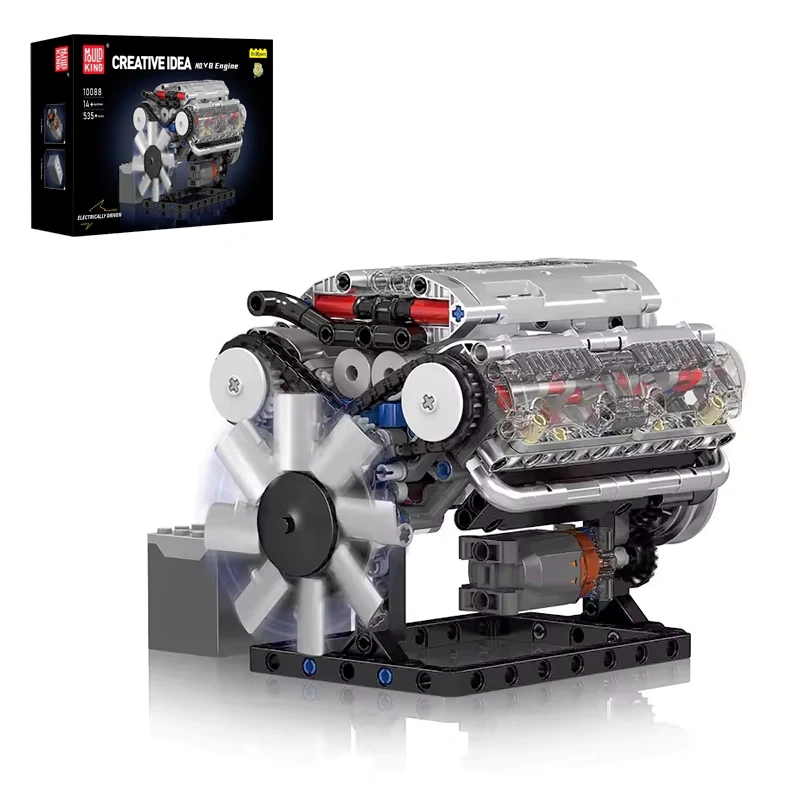 MouldKing 10088S V8 Engine Technic
