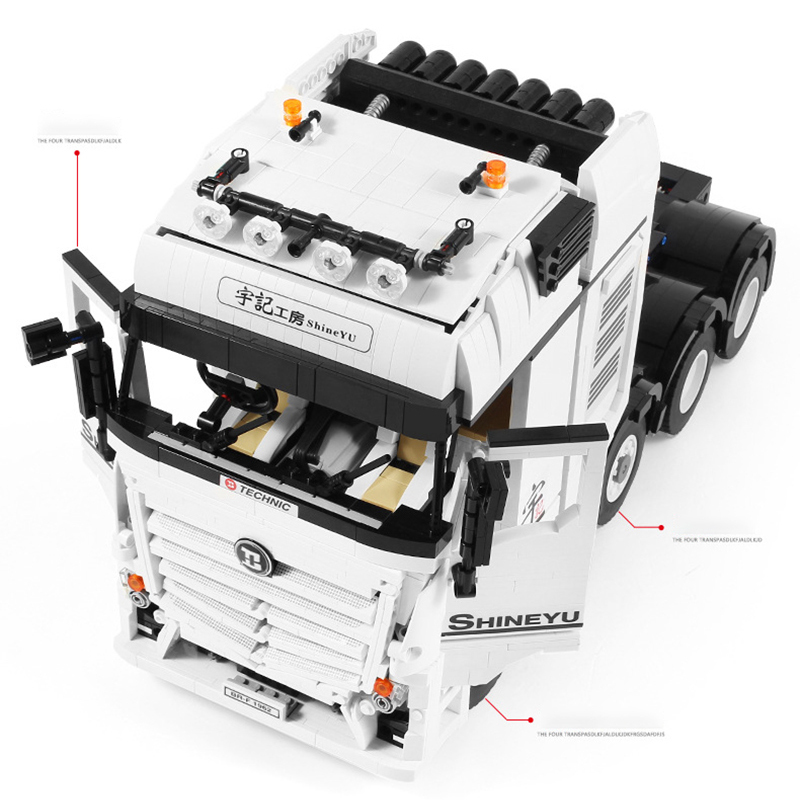 YC-QC007 Technic 1:10 Motor Fully RC Benz ACTROS 4163 Car Building Blocks 2949pcs Bricks Toys From China Delivery.
