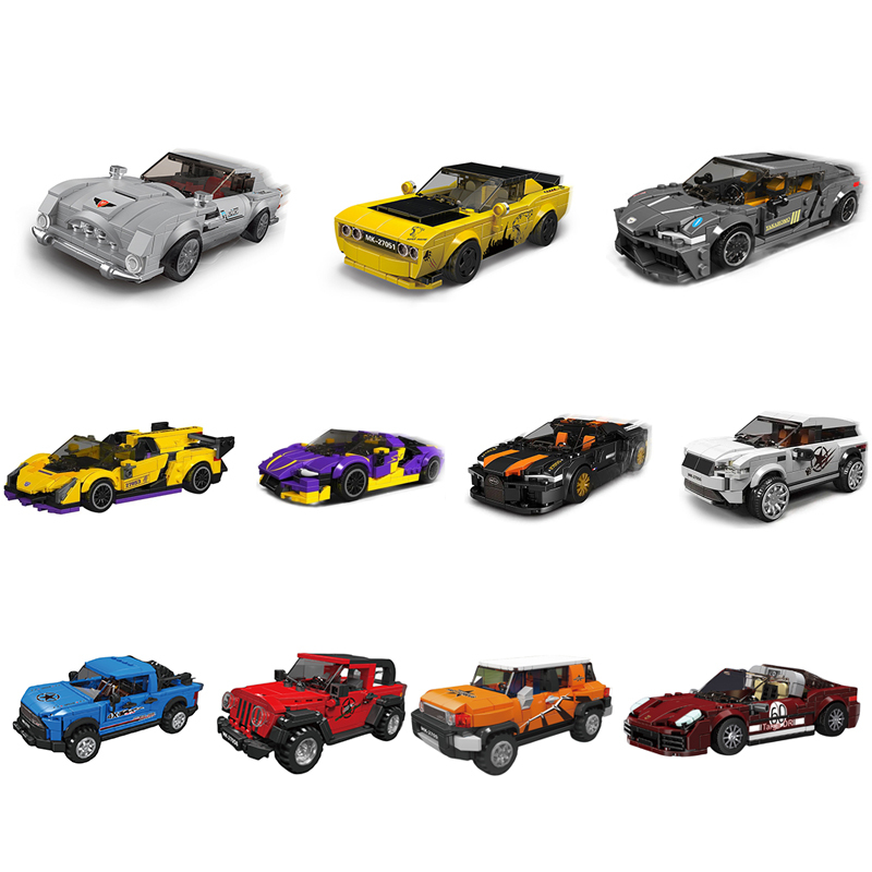 [With Display Box] Mould King Model Car Super Racers Speed Champions Collection 2