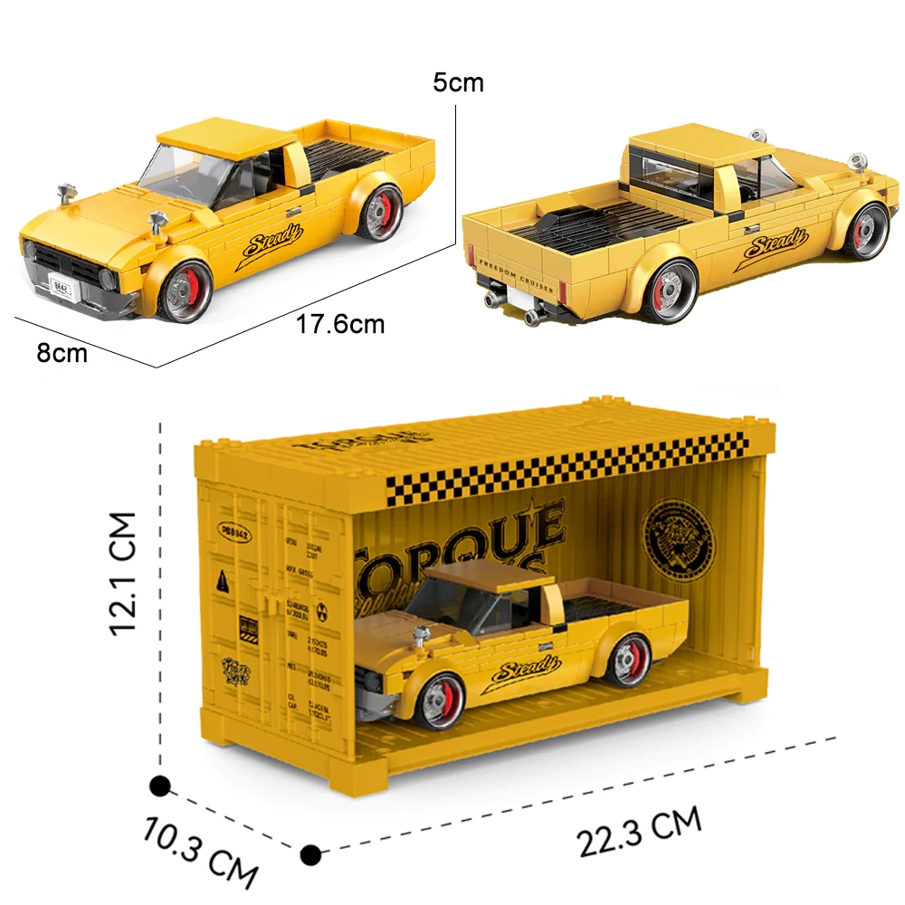 [Pre-sale] PowerBlock PB8842 Pickup Trucks Sea Breeze Knight 8-Wide 1:32 Scale Car Technic Europe Warehouse Express