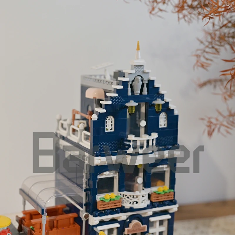 [Mini Micro Bricks] JiQing JQ10002 Market Street Modular Buildings