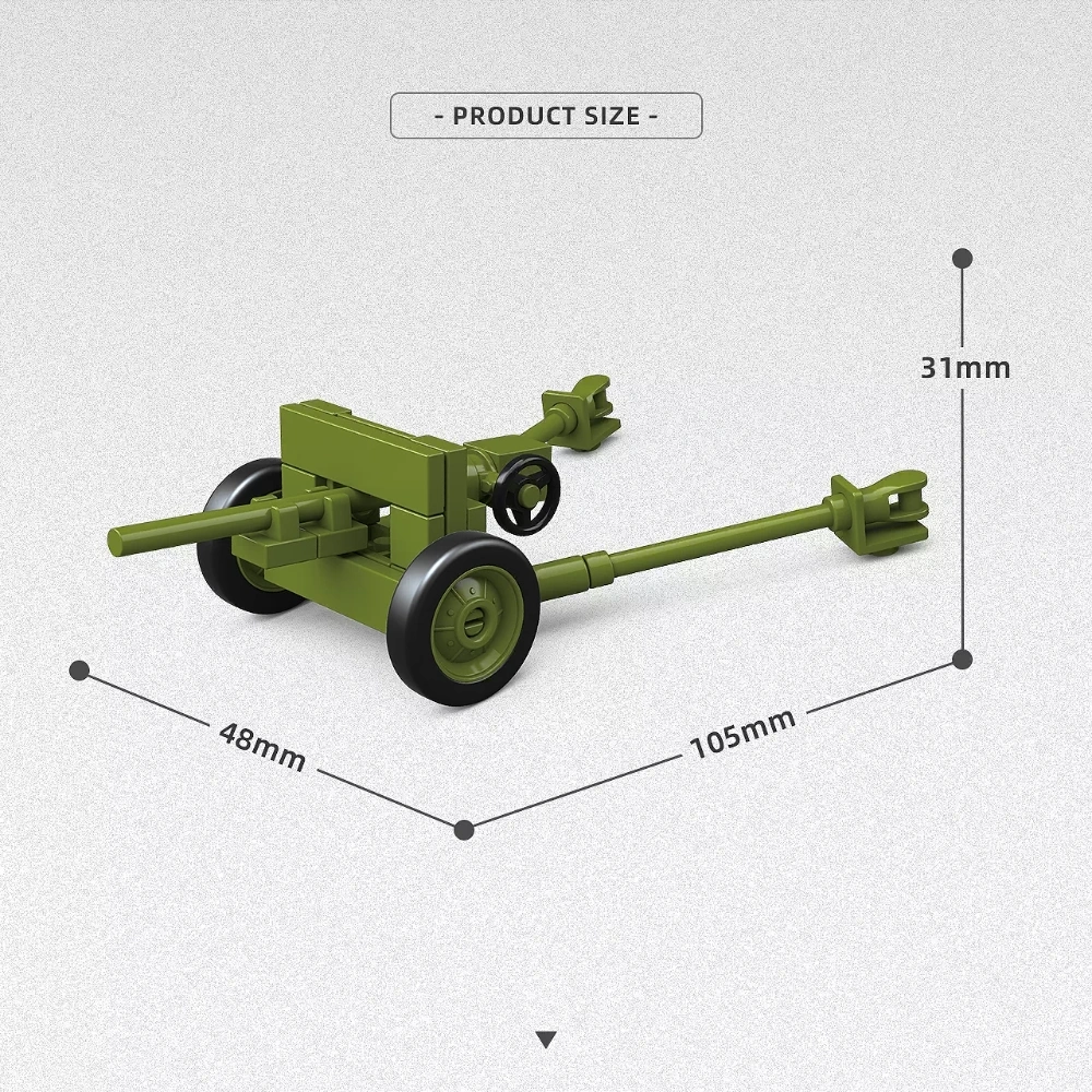 ThirdParty 300013 M3 37MM AT GUN DODGE BEEP WC52 Military
