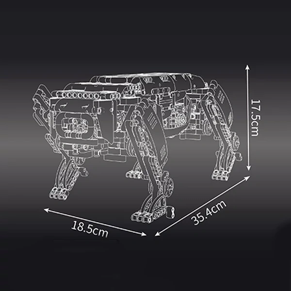 [With Motor] MouldKing 15075S Power Mechanical Dog Technic