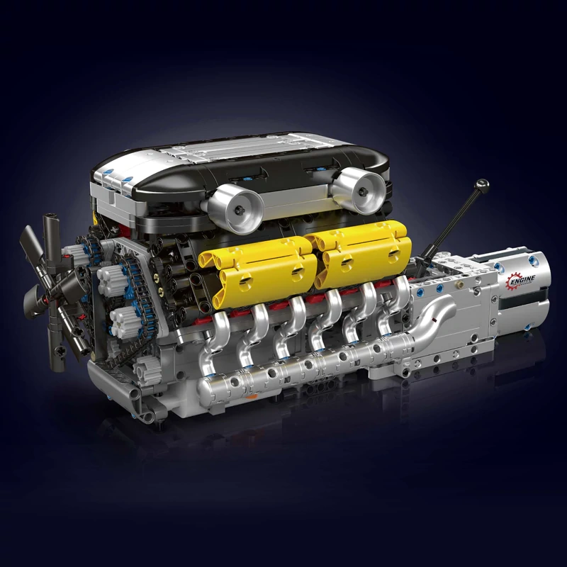 MouldKing 10202 Lambo Supercar V12 Engine+Transmission Technic