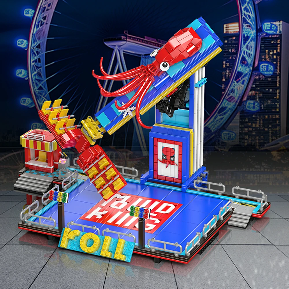 MouldKing 11015 Octopus Spin Ride – LEGO Amusement Set
