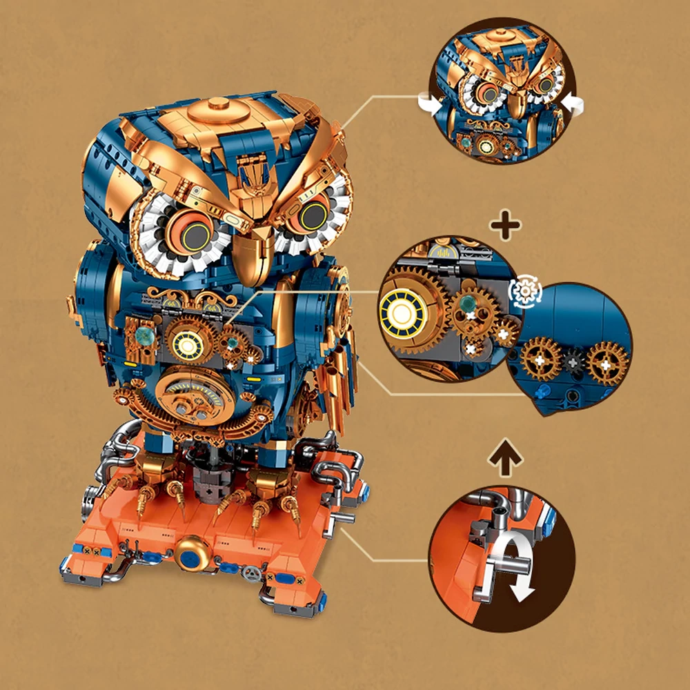 JIESTAR JJ9171 STEAMPUNK OWL Creator Expert
