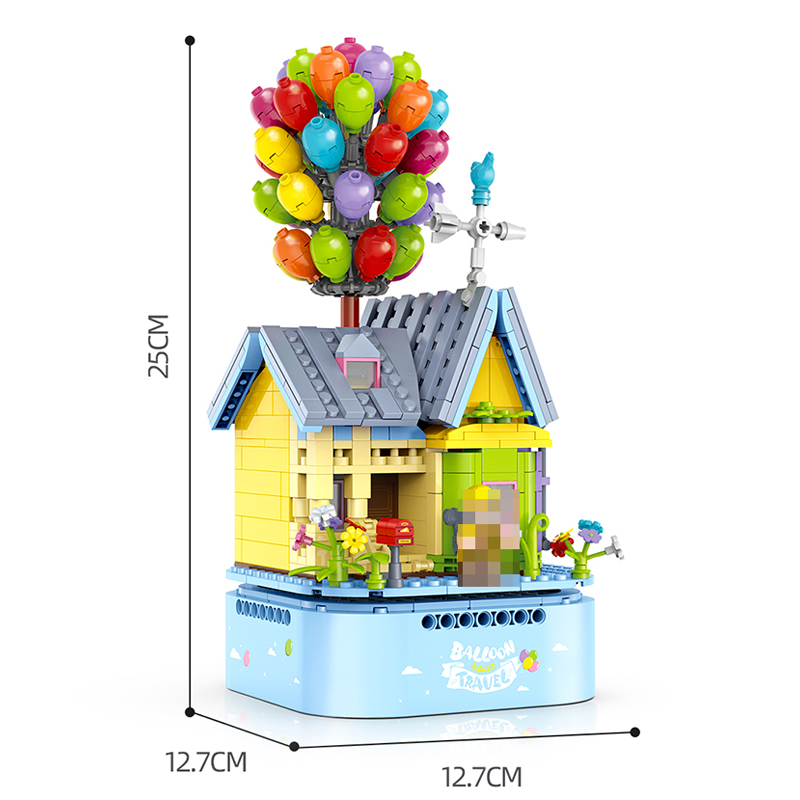 GULY 60504 Music Box：Mini Balloon House Up House Movie & Game