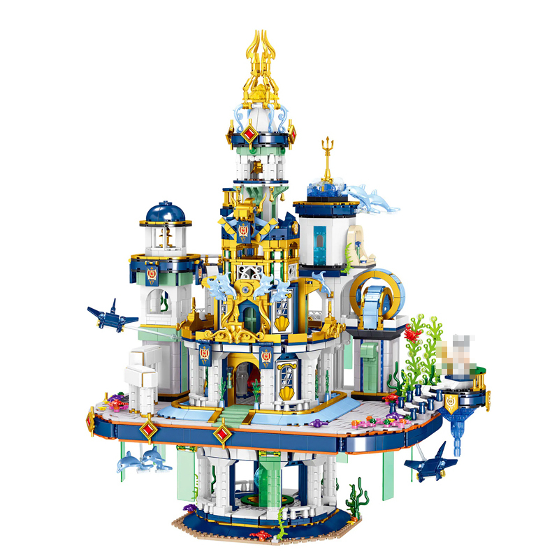 【MIni Micro Bricks】ZHEGAO 00421 Poseidon's Palace Creator Expert Building Blocks 4133±pcs Bricks Model From China