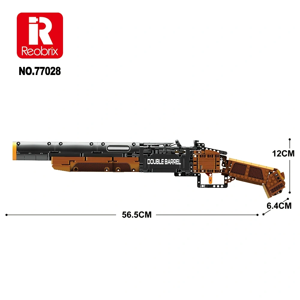 Reobrix 77028 Double-Barreled Shotgun Military