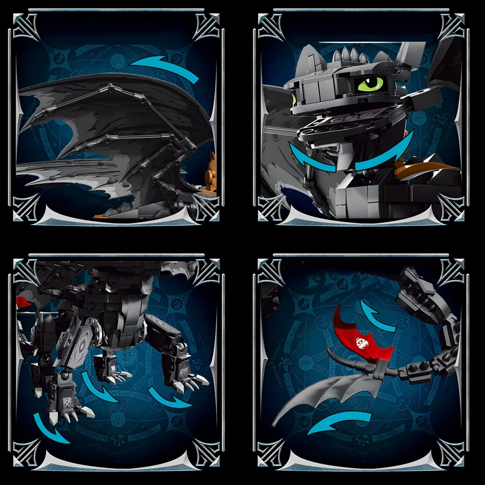 Leyi 68259 Night Fury How To Train Your Dragon Movie