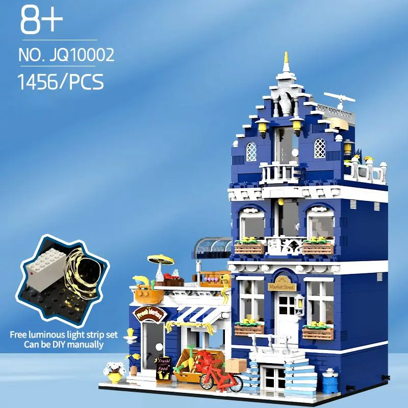 [Pre-Sale] [Mini Micro Bricks] JiQing JQ10002 Market Street Modular Buildings
