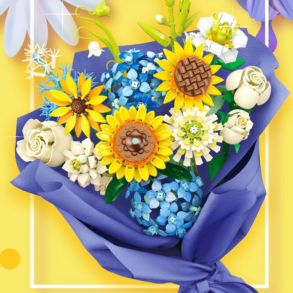 JIESTAR JJ9196 Sunflower Bouquet Creator Expert