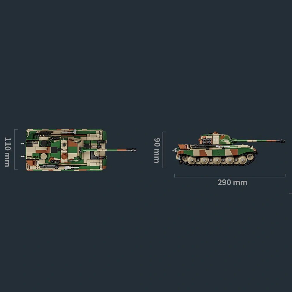 Leyi 66077 KING TIGER Tank Military