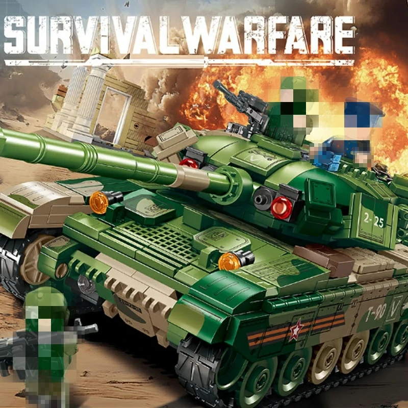 SEMBO 207225 T-90 Main Battle Tank Military