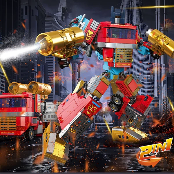 ZHEGAO 912027 Circle Star Rescue Team Movie & Game