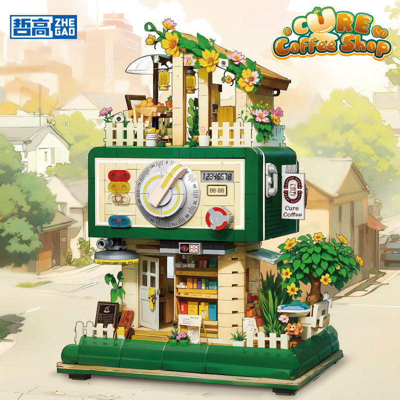 [Mini Micro Bricks] ZHEGAO 613018 Cure Coffee Shop Modular Buildings