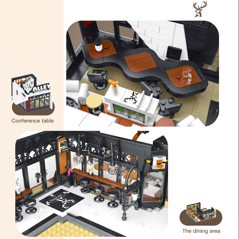 Mork 10208 Creator Expert The Alley Modular Buildings 3423pcs Bricks Toys From Europe 3-7 Days Delivery.