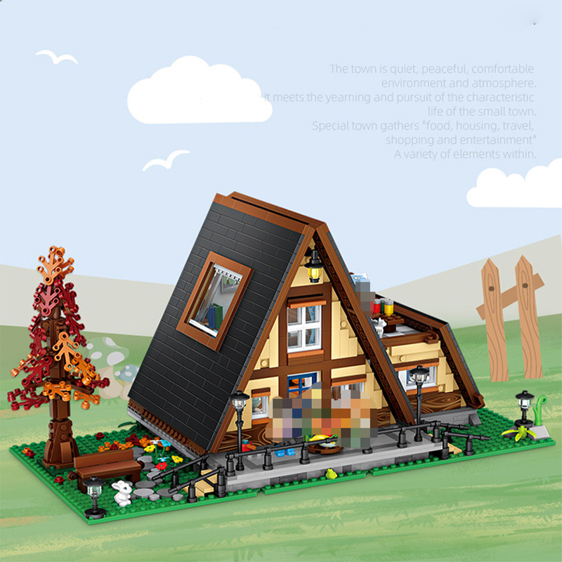 {Mini Bricks} LOZ 1037 Creator Expert Triangular log cabin Building Blocks 1917±pcs Bricks from China.