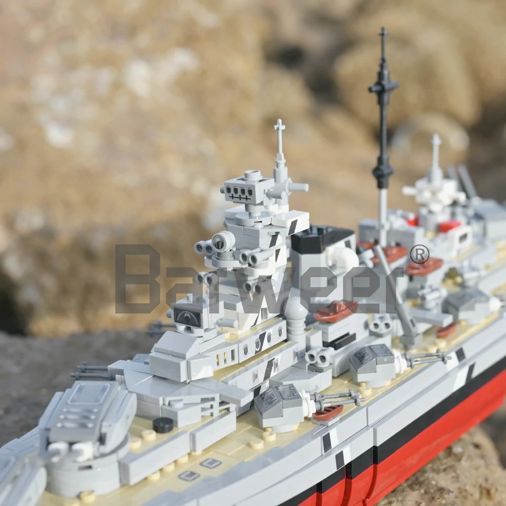 Forange FC4201 Military Bismarck Class Battleship Building Blocks 2081±pcs Bricks from China.