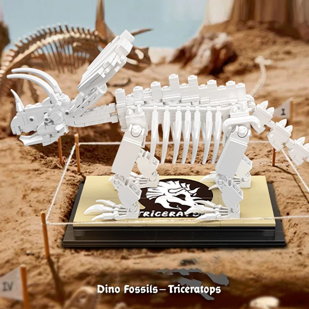 MouldKing 29006 Dino Fossils Triceratops Jurassic World Movie