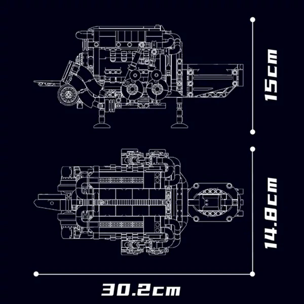 [With Motor] MouldKing 10131 BGT Supercar With W16 Engine Technic