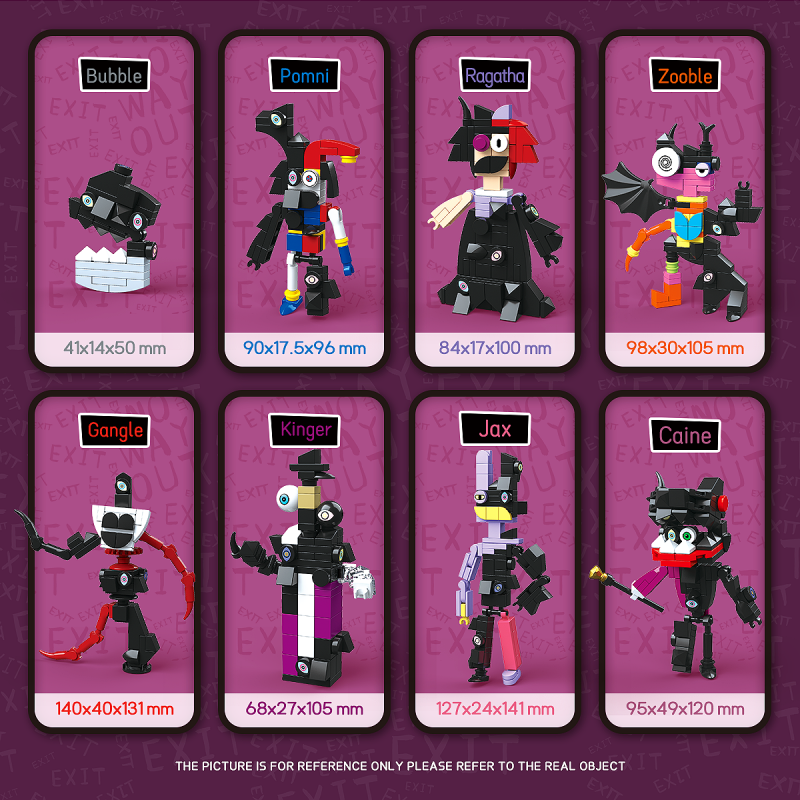 QUANGUAN 816 The Amazing Digital Circus Jax figures Movie & Game