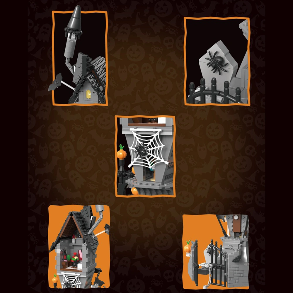 Custom KK20003 The Nightmare Before Halloween Ghost House Castle Halloween Modular Buildings