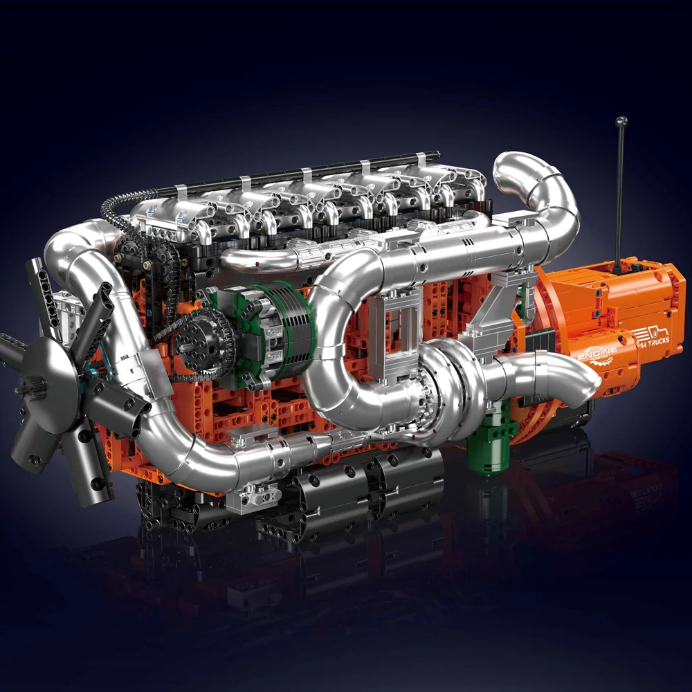 MouldKing 10200 Scania Truck engine Transmission Technic
