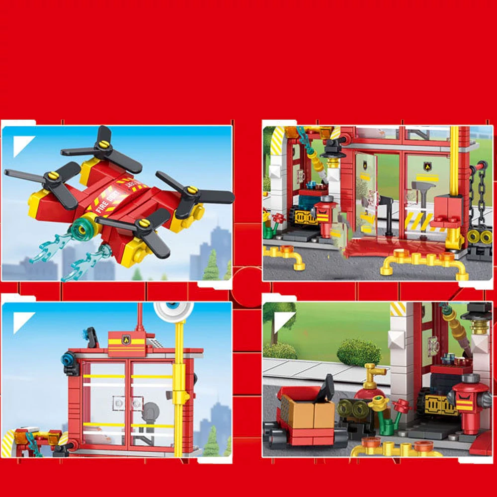 GAOMISI City Series Police Station Fire Station Modular Buildings