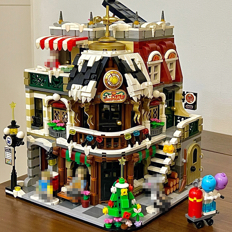 LOZ 1054  Modular Buildings Christmas Coffee House Building Blocks 2506pcs Bricks Toys From China Delivery.