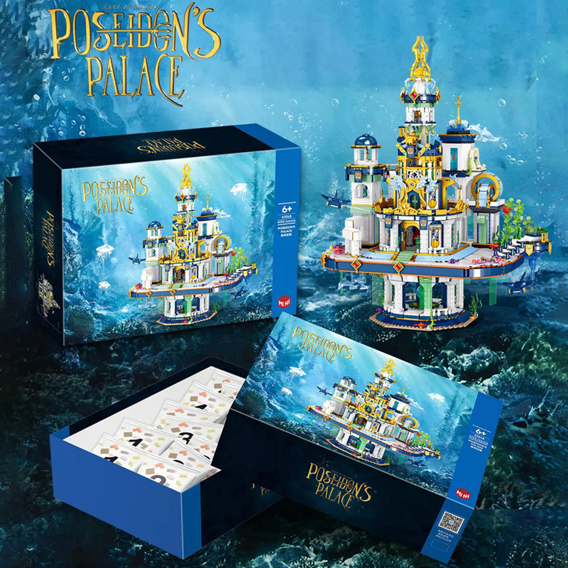 【MIni Micro Bricks】ZHEGAO 00421 Poseidon's Palace Creator Expert Building Blocks 4133±pcs Bricks Model From China
