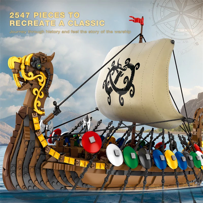 Reobrix 66101 Penteconter Viking longship Historical Europe Warehouse Express