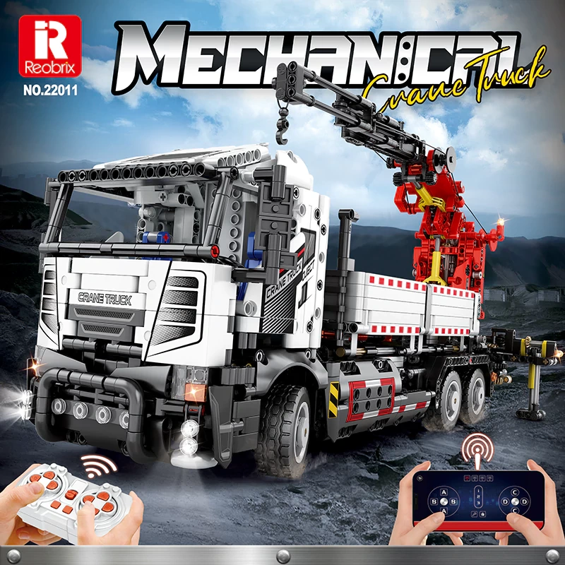 Reobrix 22011 Mechanical Crane Truck Technic