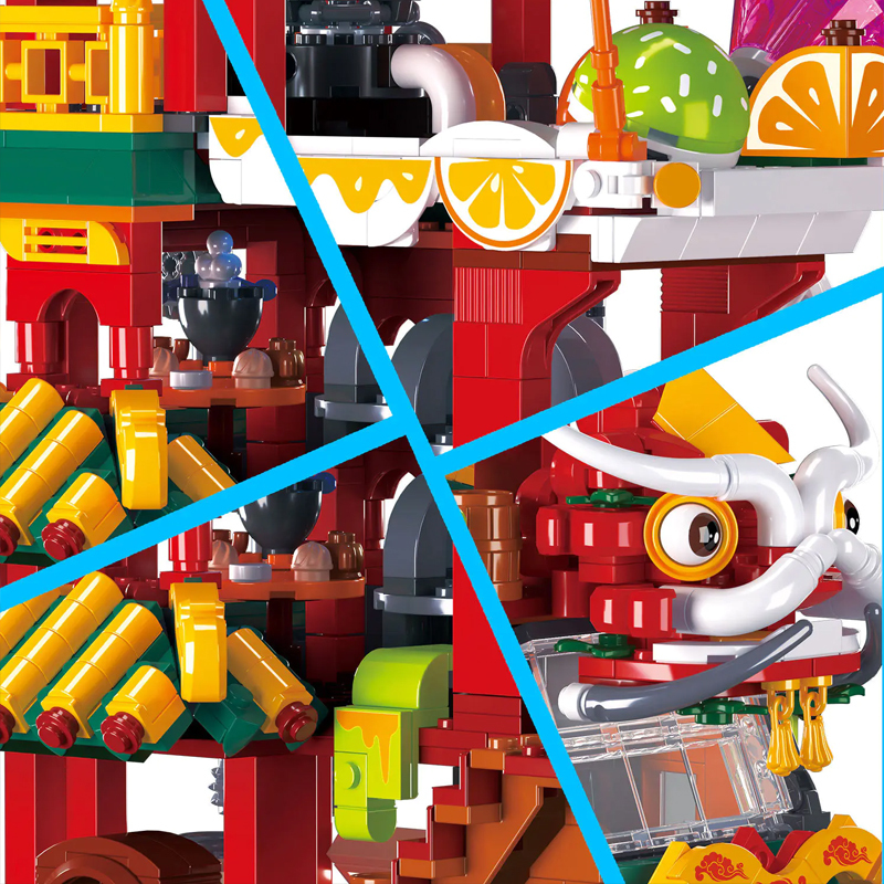 [Mini Micro Bricks] ZHEGAO 6134 Iced Drink Shop Creator Expert