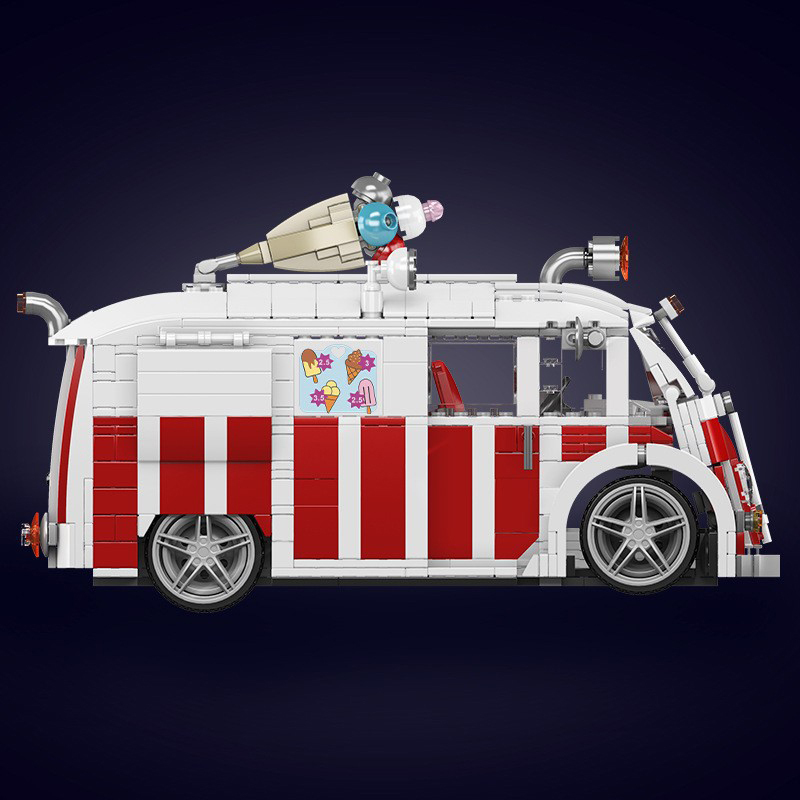 Mould King 10039 Technic Ice Cream Truck Building Blocks 1078±pcs Bricks from China.