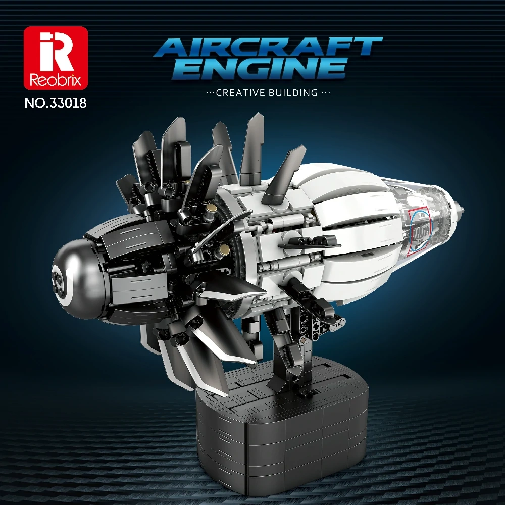Reobrix 33018 Aircraft Engine – Technic LEGO Engine Set